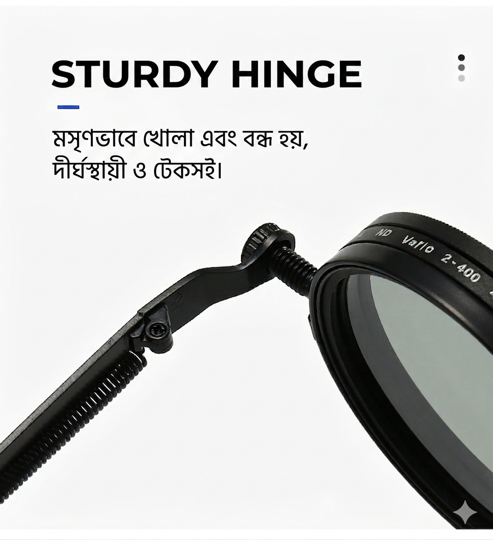 Adjustable ND Glasses Black Black - Image 6