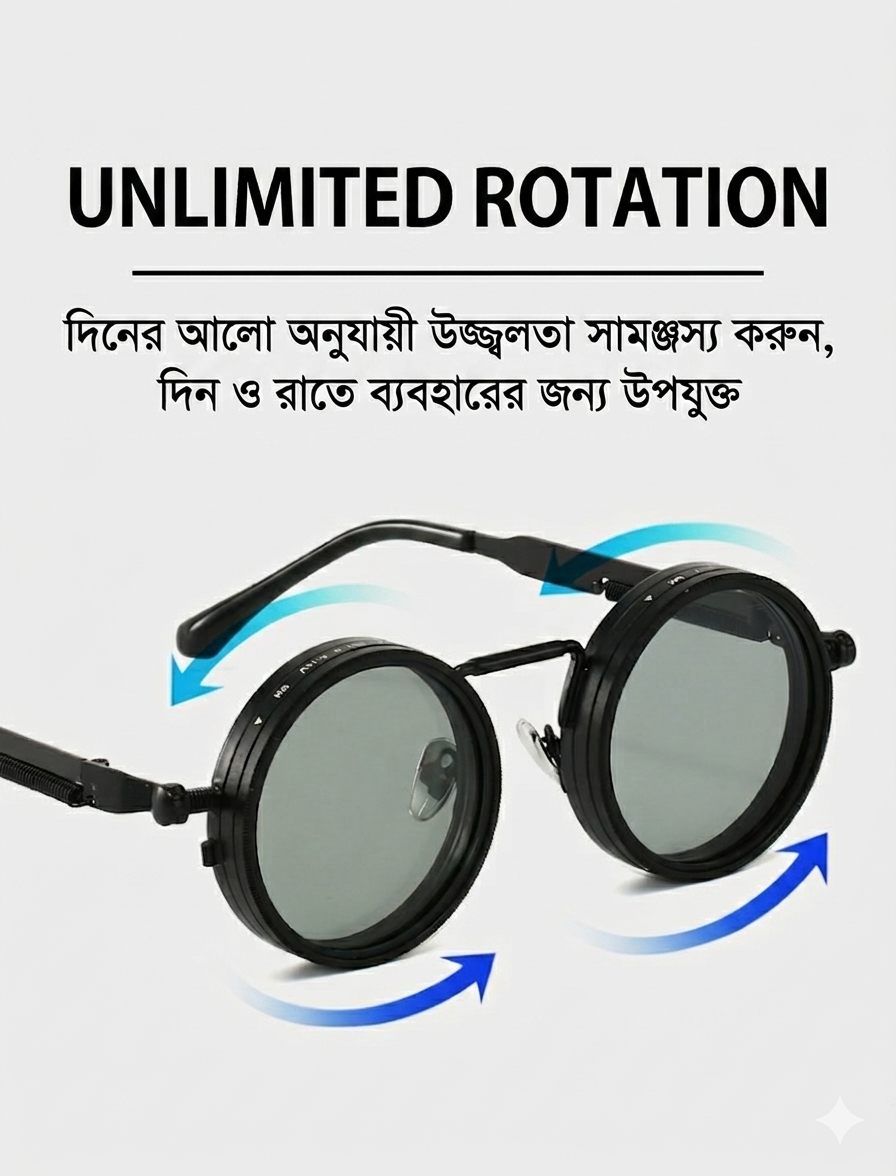 Adjustable ND Glasses Black Black - Image 2