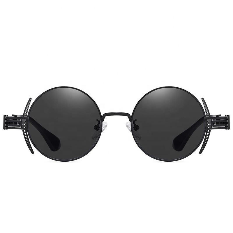 New Fashionable Gold Metal Circle Sunglasses Custom Logo Vintage Steampunk UV400 Protection Unisex 2022 - Image 2