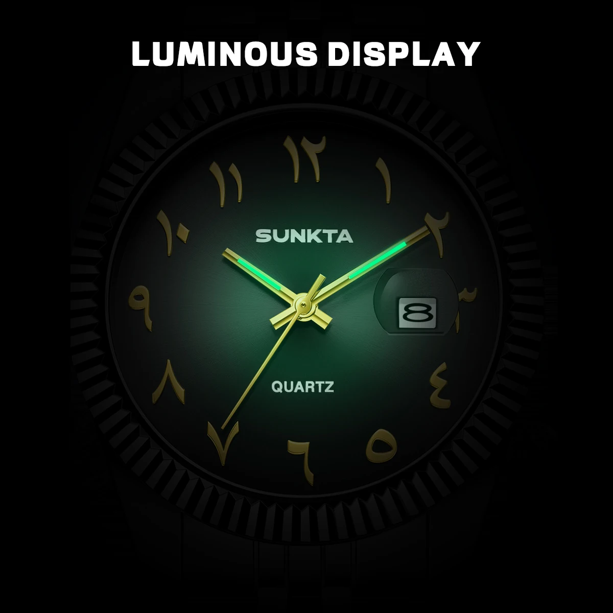 SUNKTA Arabic Numeral Dial Quartz Man Watch Classic Luxury Stainless Steel Band Fashion Waterproof Auto Date Unique Mens Watches - Image 6