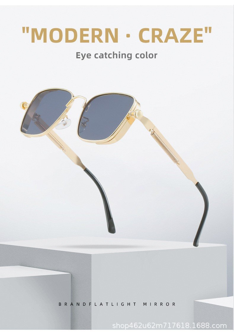 Retro Punk Square Sunglasses: - Image 3
