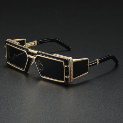 Luxury Fashion Rectangle UV400 Sunglasses for Men